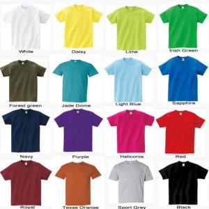 t-shirt in multible colors