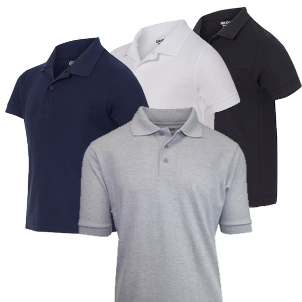 Polo-shirt-white-black-navy-heather