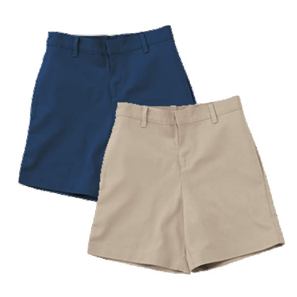 Girls-flat-shorts-khk-nvy