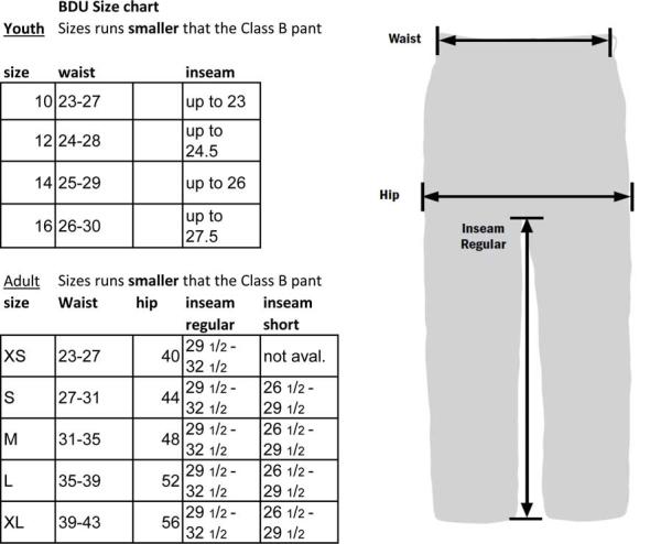BDU-size-chart